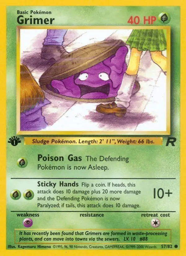 Grimer #57 Team Rocket PSA 10
