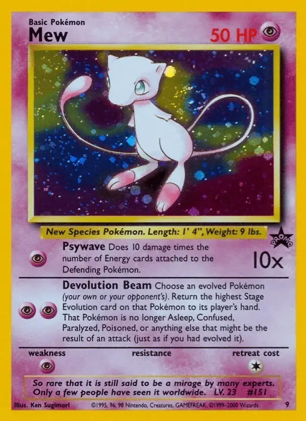 Mew #9 Wizards Black Star Promos PSA 10
