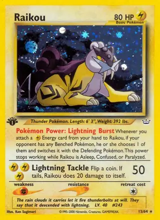 Raikou #13 Neo Revelation PSA 10