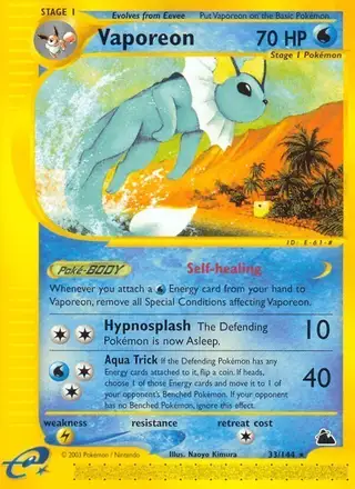 Vaporeon #33 Skyridge PSA 10