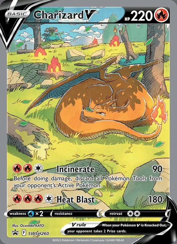 Charizard V #SWSH260 SWSH Black Star Promos PSA 10