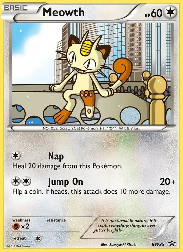 Meowth #BW35 BW Black Star Promos PSA 10