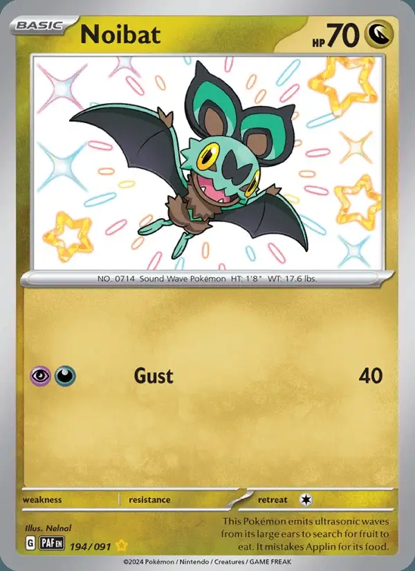 Noibat #194 Paldean Fates PSA 10