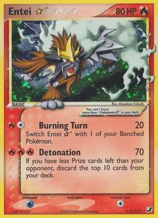 Entei ☆ #113 Unseen Forces PSA 10