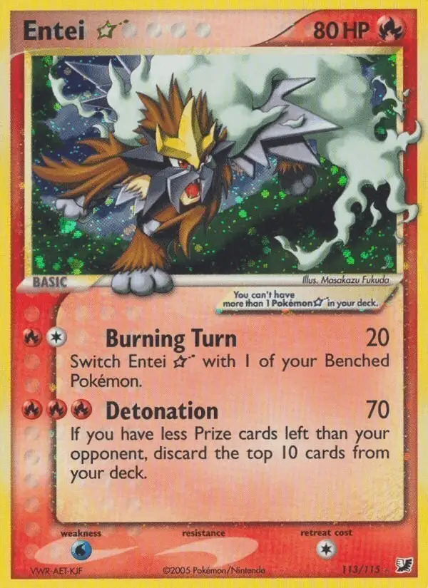 Entei ☆ #113 Unseen Forces PSA 10