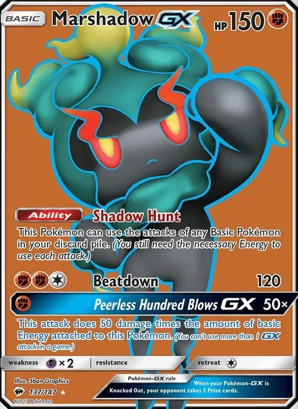 Marshadow GX #137 Burning Shadows PSA 10