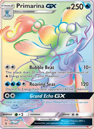 Primarina GX #149 Guardians Rising PSA 10