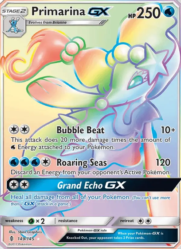 Primarina GX #149 Guardians Rising PSA 10