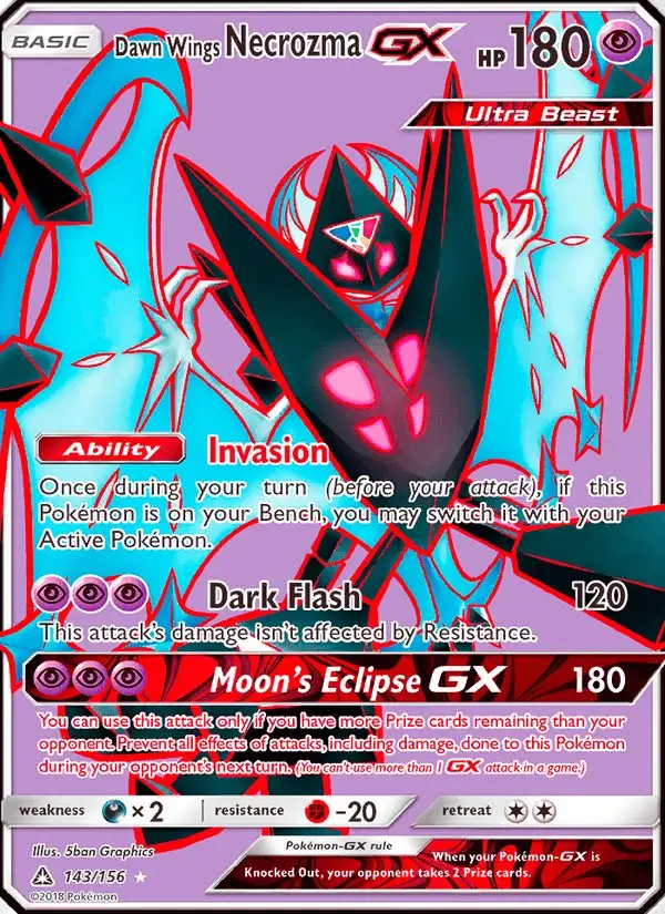 Dawn Wings Necrozma GX #143 Ultra Prism PSA 10