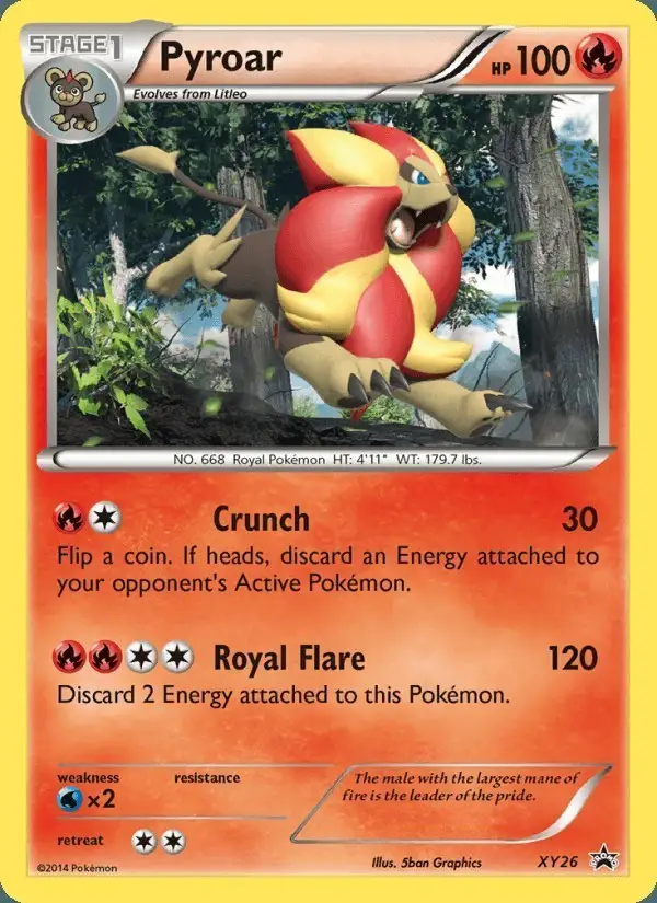 Pyroar #XY26 XY Black Star Promos PSA 10