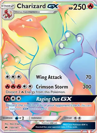 Charizard GX #150 Burning Shadows PSA 10