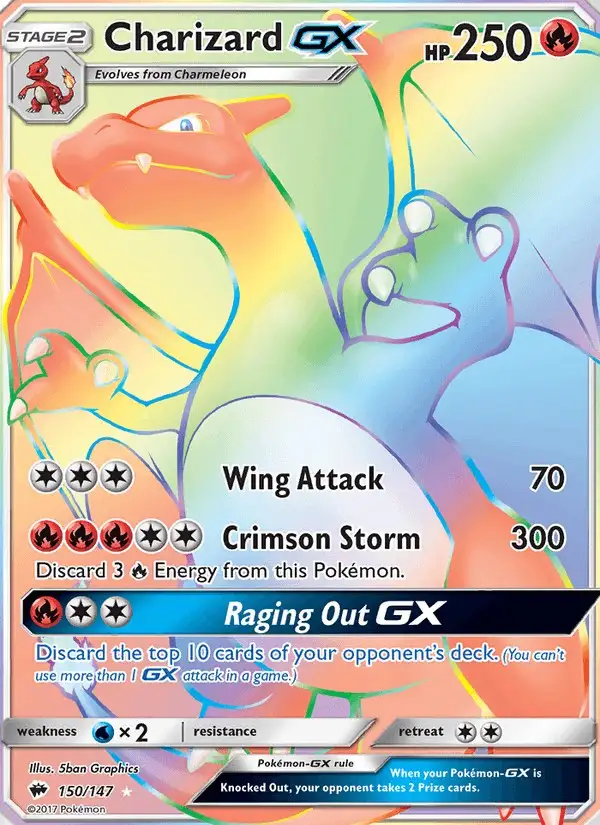 Charizard GX #150 Burning Shadows PSA 10