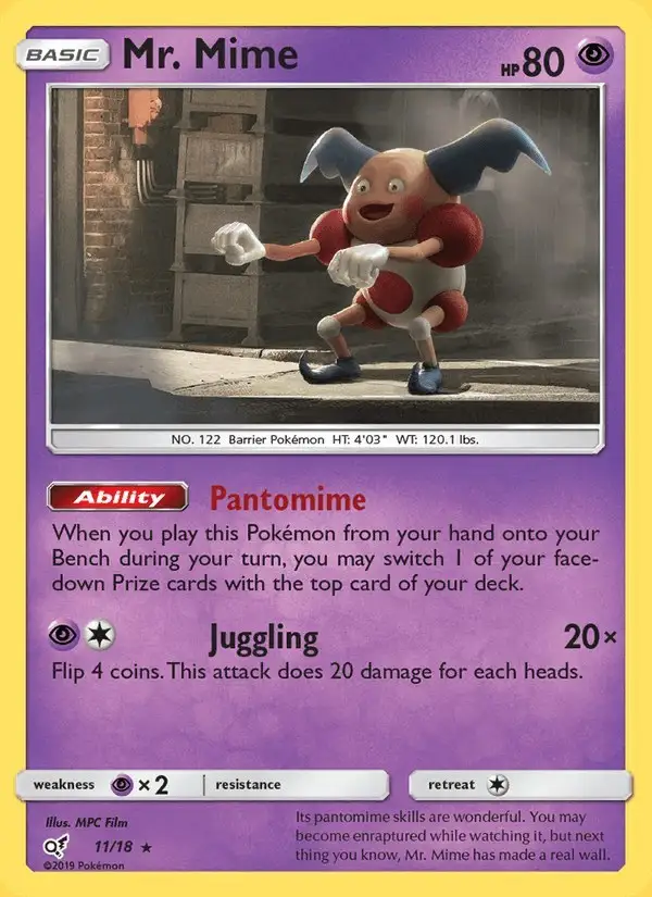 Mr. Mime #11 Detective Pikachu PSA 10