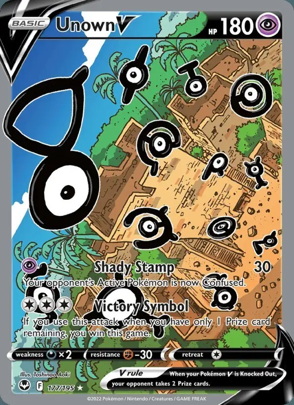 Unown V #177 Silver Tempest PSA 10