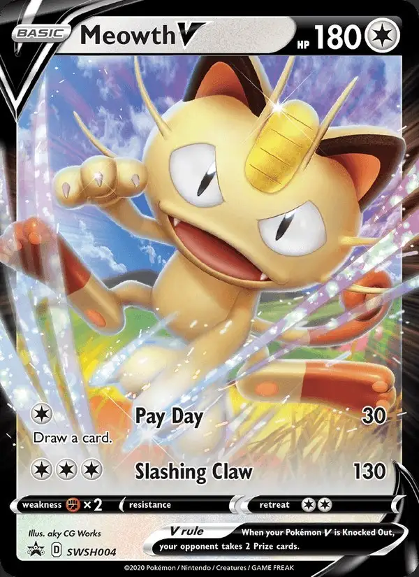 Meowth V #SWSH004 SWSH Black Star Promos PSA 10