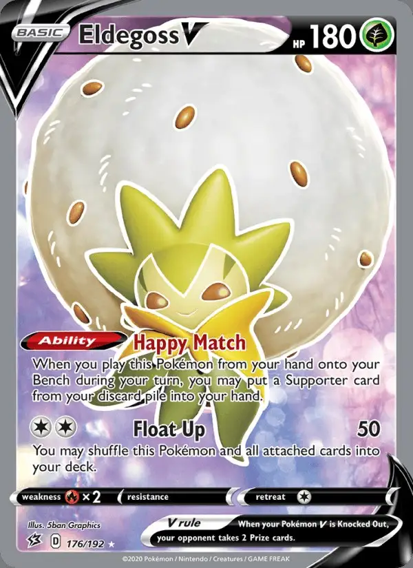 Eldegoss V #176 Rebel Clash PSA 10