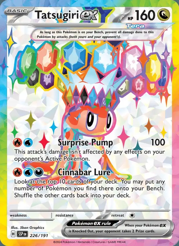Tatsugiri ex #226 Surging Sparks PSA 10