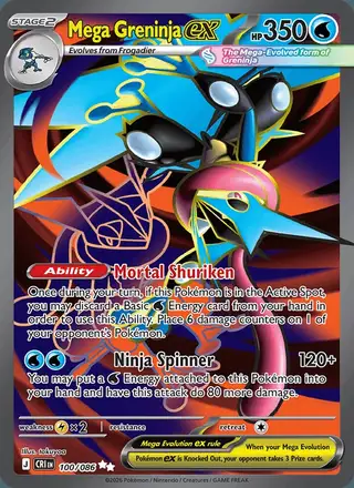 Mega Greninja ex #100 Chaos Rising PSA 10