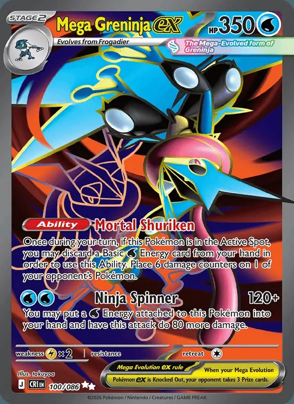 Mega Greninja ex #100 Chaos Rising PSA 10