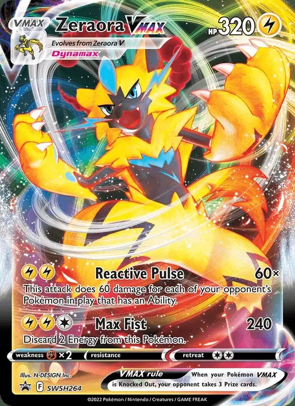 Zeraora VMAX #SWSH264 SWSH Black Star Promos PSA 10