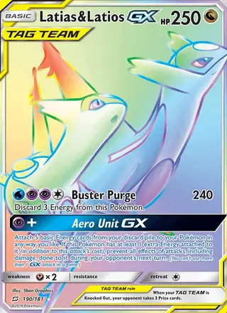 Latias & Latios GX #190 Team Up PSA 10