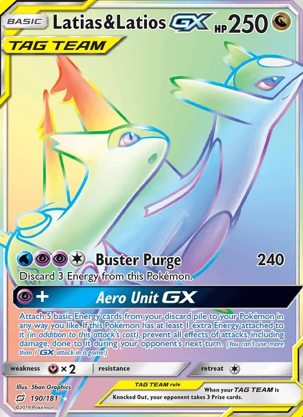 Latias & Latios GX #190 Team Up PSA 10