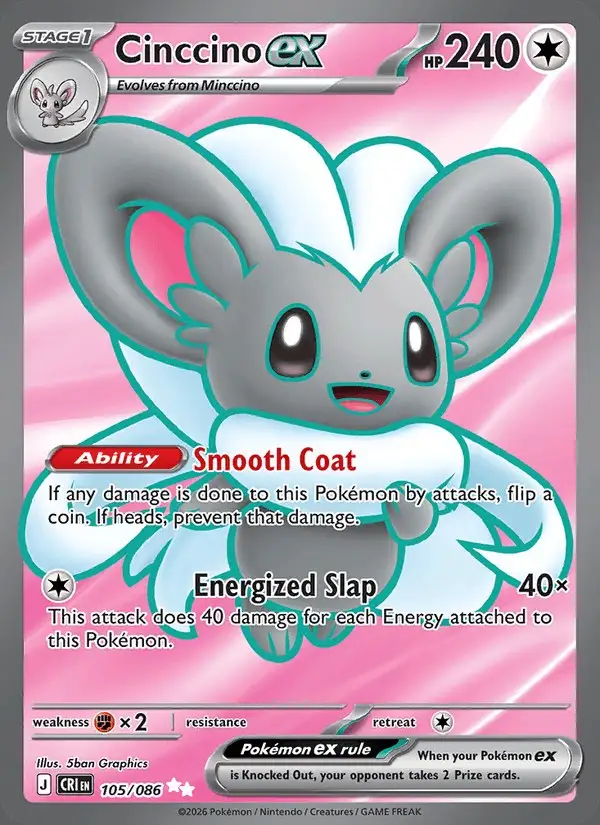 Cinccino ex #105 Chaos Rising PSA 10