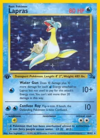 Lapras #10 Fossil PSA 10