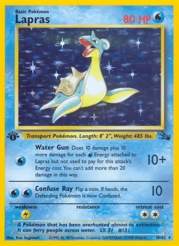 Lapras #10 Fossil PSA 10