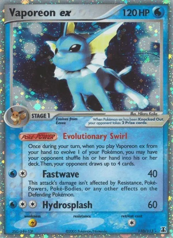 Vaporeon ex #110 Delta Species PSA 10