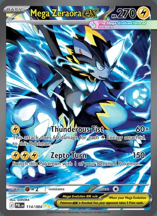 Mega Zeraora ex #114 Pitch Black PSA 10