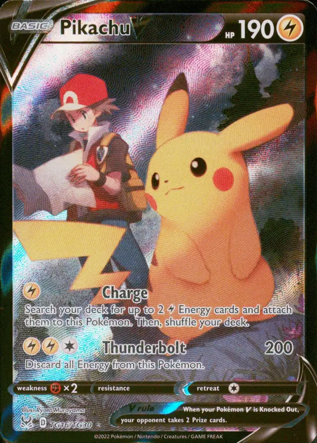Pikachu V (Full Art) #TG16 Lost Origin PSA 10