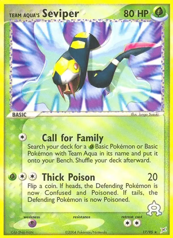 Team Aqua's Seviper #17 Team Magma vs Team Aqua PSA 10