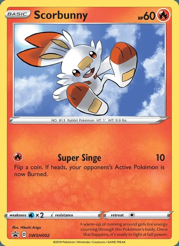 Scorbunny #SWSH002 SWSH Black Star Promos PSA 10