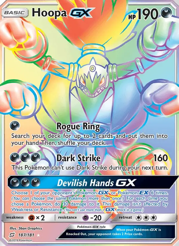 Hoopa GX #187 Team Up PSA 10