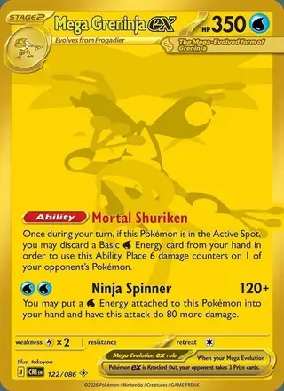 Mega Greninja ex #122 Chaos Rising PSA 10