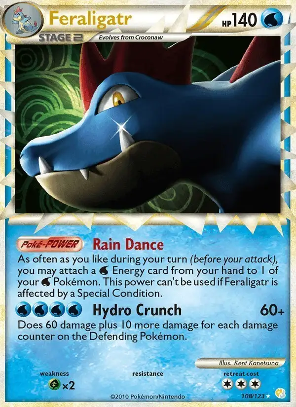 Feraligatr #108 HeartGold SoulSilver PSA 10