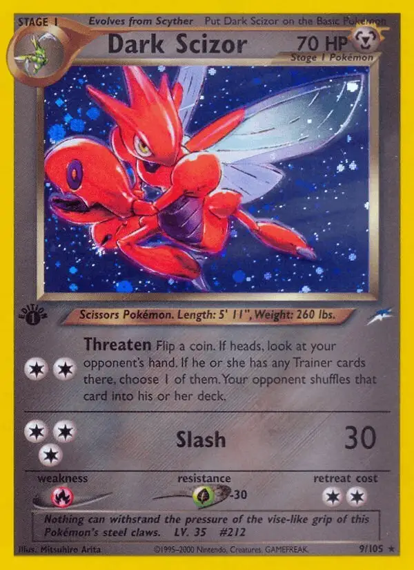 Dark Scizor #9 Neo Destiny PSA 10