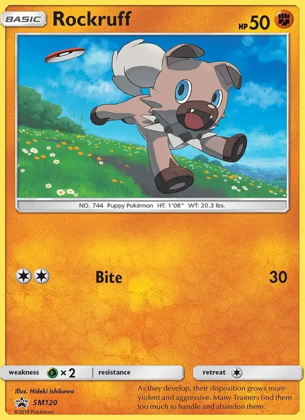 Rockruff #SM120 SM Black Star Promos PSA 10