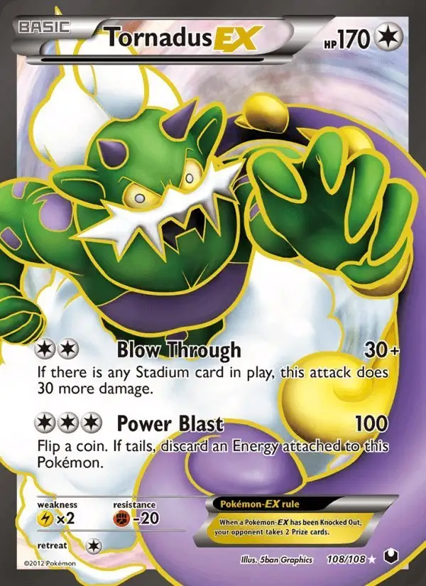Tornadus-EX #108 Dark Explorers PSA 10