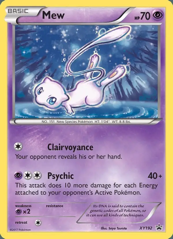 Mew #XY192 XY Black Star Promos PSA 10
