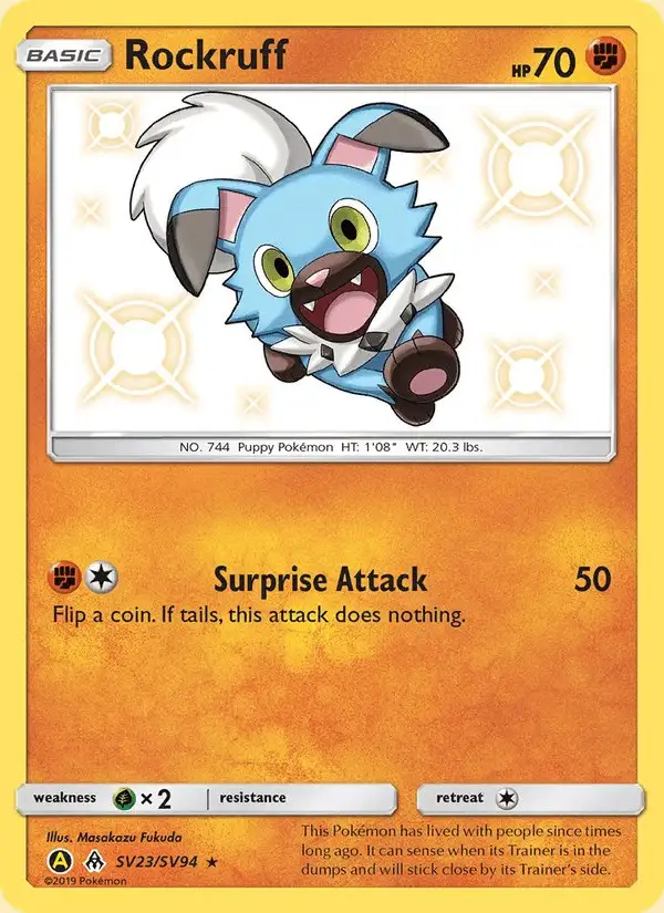 Rockruff #SV23 Hidden Fates Shiny Vault PSA 10