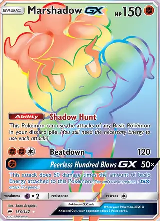 Marshadow GX #156 Burning Shadows PSA 10