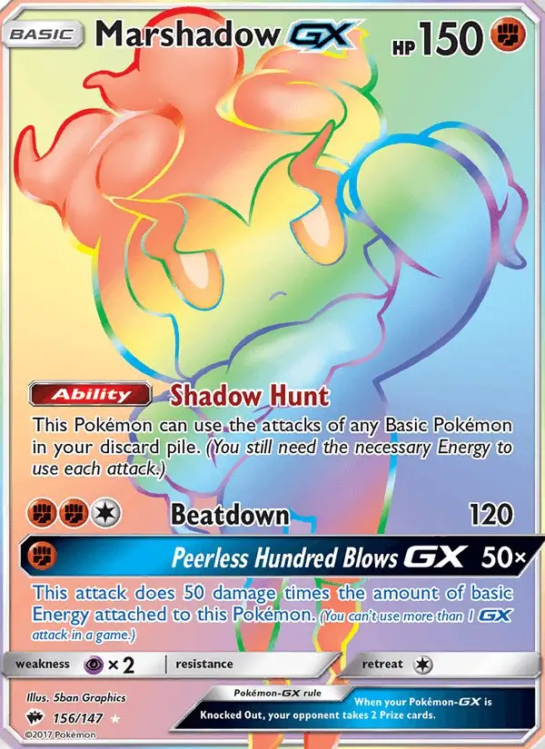 Marshadow GX #156 Burning Shadows PSA 10