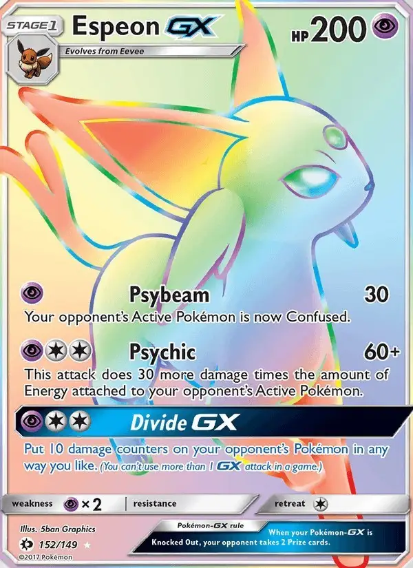 Espeon GX #152 Sun & Moon PSA 10
