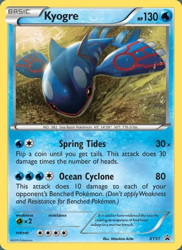 Kyogre #XY51 XY Black Star Promos PSA 10
