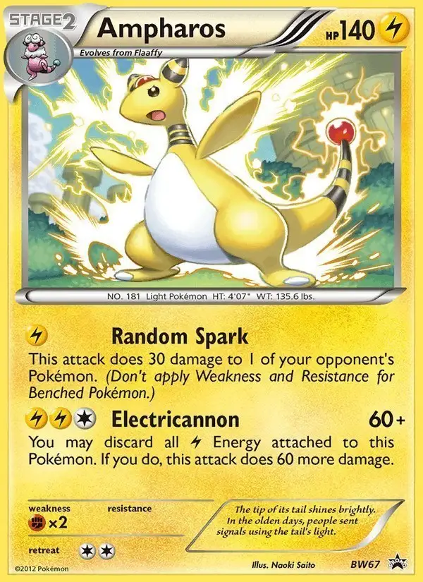 Ampharos #BW67 BW Black Star Promos PSA 10