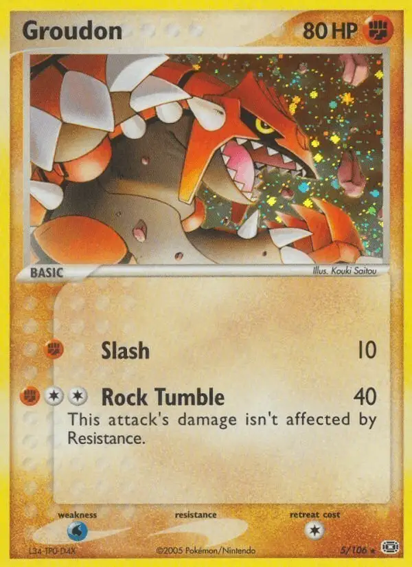 Groudon #5 Emerald PSA 10