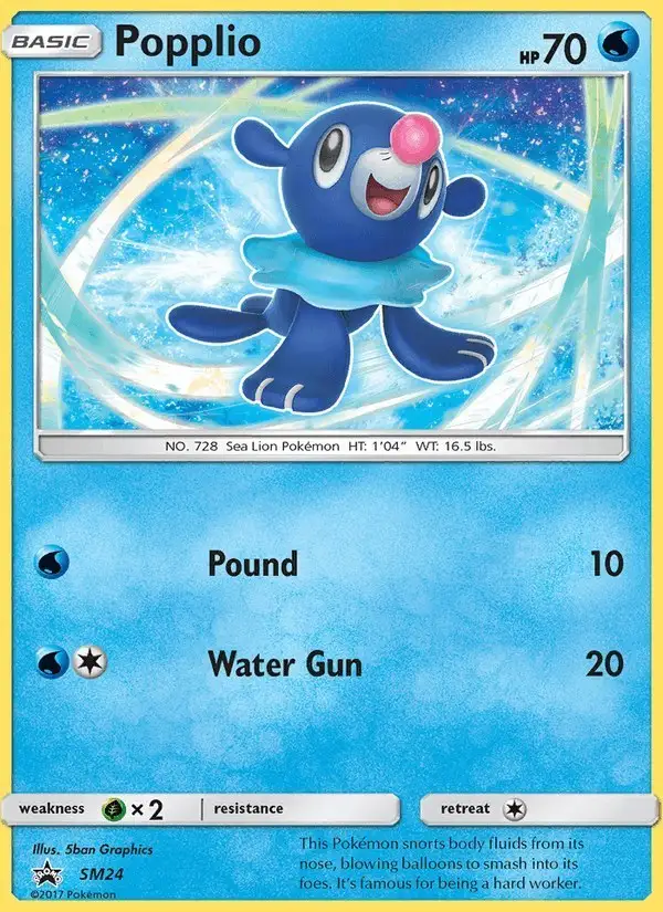 Popplio #SM24 SM Black Star Promos PSA 10