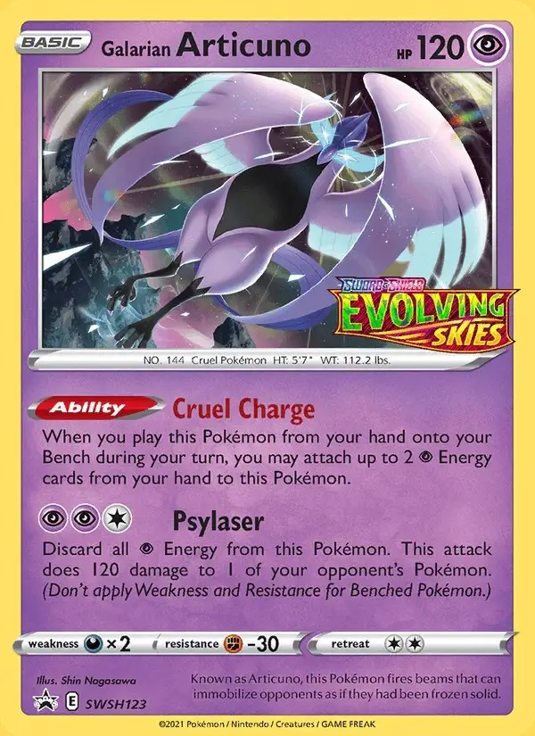 Galarian Articuno #SWSH123 SWSH Black Star Promos PSA 10